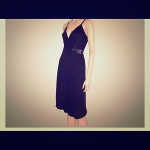 Poleci Black Spaghetti Strap dress with buckle